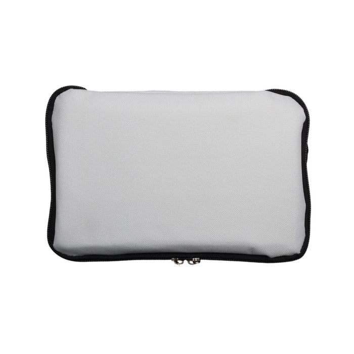 The Gone Fishing Pack - A grey zippered pouch with a black trim, featuring a plain exterior without any visible logos or text.