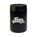 The Knock Off for Christmas Pack - A black drink bottle with a silver top and a logo on the front, designed for festive occasions.