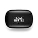 The Hustle Pack - A black case with a smooth surface and a logo on the top. The case features rounded edges.