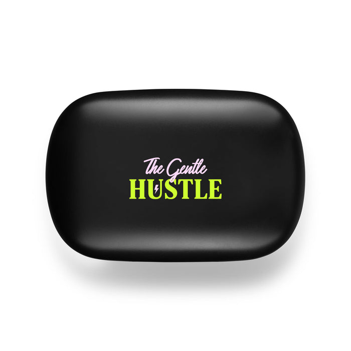 The Hustle Pack - A rectangular, black container featuring a logo in vibrant green and pink colours.