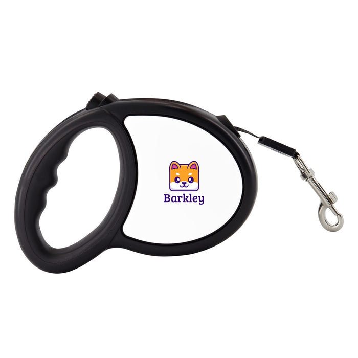 The Walkies Pack - A black dog leash with a shaped handle and a clip, featuring a logo.