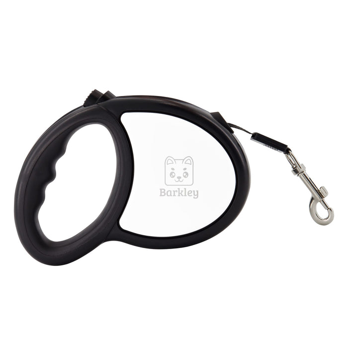 The Walkies Pack - A black retractable dog leash with a comfortable grip handle and a metal clip for attaching to a collar or harness.