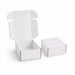 Custom Box with Locking Lid 125 x 170 x 65mm - A white custom box with a locking lid, featuring an open and closed version on a plain background.