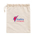 Anywhere Resistance Fitness Set - A cream drawstring bag featuring a logo and designed for fitness storage.