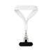 Wrist Tactile Phone Holder Keytag - A white wrist strap featuring tactile bumps and a black keytag attachment with a metal clasp.