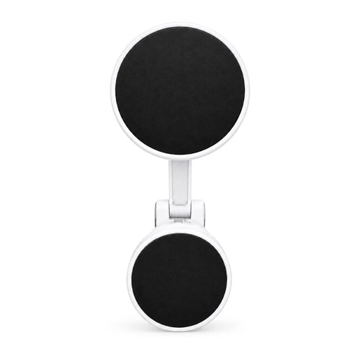 Tutor Maglock Phone Holder - A two-part phone holder in white with black circular magnet sections, designed for secure attachment.