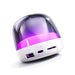 Dazzle RGB Speaker - A compact speaker featuring a glossy purple dome and white base, with USB and auxiliary ports.