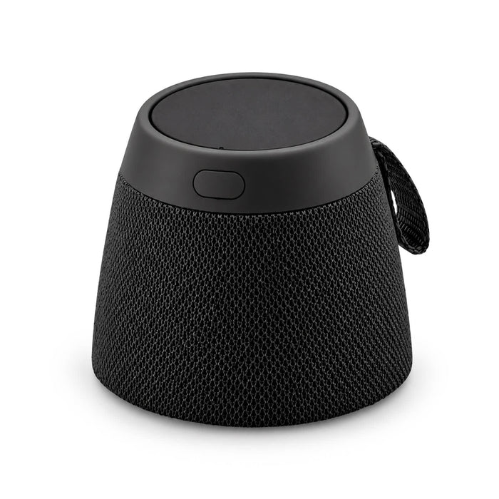 Empire Maglock Ph Stand Speaker - A black, cone-shaped portable speaker featuring a textured mesh exterior and a top button.