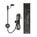 Aura by Nomis Cable - A charging cable featuring a braided design in black with an attached cable holder and a branded round tag.