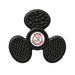 Tactile Fidget Spinner - A tactile fidget spinner in black with various textured surfaces and a central logo.