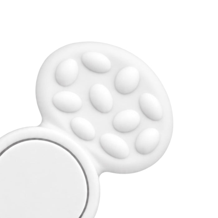 Tactile Fidget Spinner - A white fidget spinner featuring textured surfaces for tactile stimulation, with a smooth central disc and raised dots.
