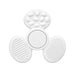 Tactile Fidget Spinner - A white tactile fidget spinner featuring three textured surfaces for sensory stimulation and a central spinning mechanism.