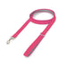 Printed Dog Lead - A printed dog lead in vibrant pink with a silver clip and handle, featuring a sleek design and logo.