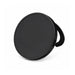 Puck Magnetic Phone and Watch Charger with Stand - A black magnetic phone and watch charger with a stand, featuring a sleek circular design.