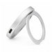Puck Magnetic Phone and Watch Charger with Stand - A magnetic phone and watch charger with a stand, featuring a sleek silver design and a USB-C port.