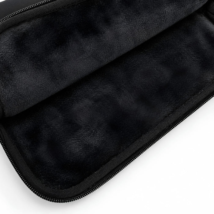 Bubble Neoprene Laptop Sleeve 14 inch - A black neoprene laptop sleeve with a soft interior lining. The zipper is visible along the edge.