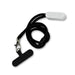 Phone holder Lanyard - A black phone holder lanyard with a white attachment and a clip for secure fastening.
