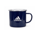 The Murray 500ml Mug - A drink mug in navy blue with a white logo. Features a handle and metallic finish.