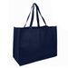 Jumbo Non Woven Shopper - A navy Jumbo Non Woven Shopper bag with two sturdy handles and a simple design. It features a logo on the side.