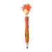 Mop Head Pen with Stylus - A Mop Head Pen with Stylus featuring an orange body and bright orange mop-like top. Includes a branding logo.