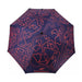 Full Colour Corporate Umbrella - A full-colour corporate umbrella in navy blue with a patterned design and a logo.