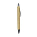Manopoli Bamboo Pen - A bamboo pen featuring a black stylus tip and a sleek design with a metallic clip.