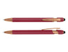Colombo Rose Gold Stylus Pen - A rose gold stylus pen with a rich burgundy body and a sleek design. Includes a branding logo.
