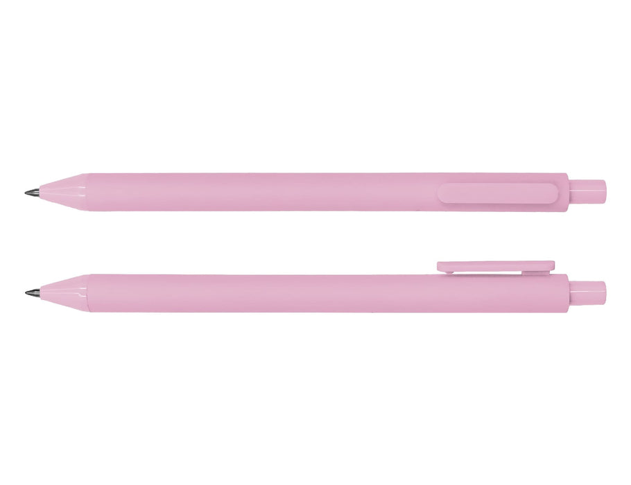 Virgo Ball Point Pen - A pink ballpoint pen features a sleek design with a clip on one side. It has a smooth finish and a rounded tip.