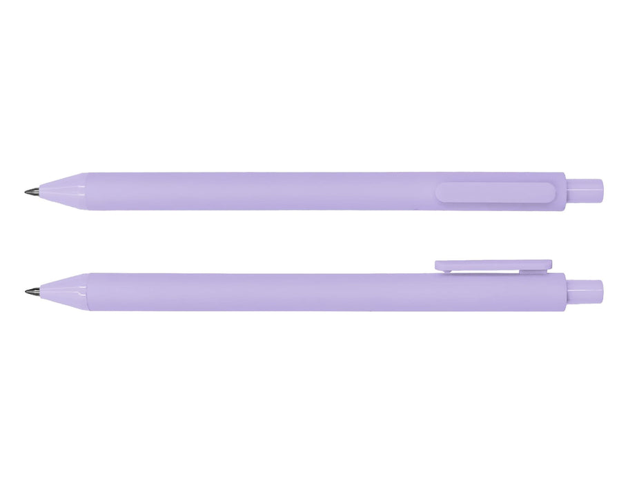 Virgo Ball Point Pen - A promotional Virgo ballpoint pen in light purple, featuring a clip and smooth design, with a logo present.