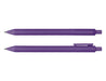 Virgo Ball Point Pen - A purple ballpoint pen with a smooth finish, featuring a clip and a retractable tip.