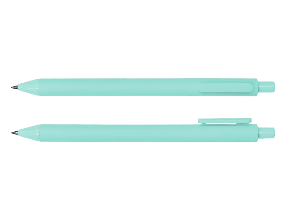 Virgo Ball Point Pen - A turquoise ballpoint pen is displayed, featuring a smooth barrel and a clip for easy attachment.