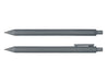 Virgo Ball Point Pen - A grey ballpoint pen displayed from two angles, featuring a clip and smooth body design.