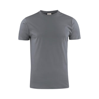 Men's Printer 140 Tee - A grey men's t-shirt with a round neck and short sleeves. The shirt features a logo on the tag.