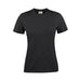 Women's Printer 160 Tee - A black women's t-shirt with short sleeves and a round neckline. The shirt has a logo on it.