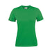 Women's Printer 160 Tee - A bright green women's t-shirt with short sleeves and a round neckline, featuring a logo.