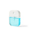 Scented 35ml Spray Sanitiser - A 35ml spray sanitiser with a clear body and a white cap, filled with blue liquid. It features a logo on the top.