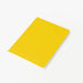 A5 Thin PU Cover Notebook - A5 thin notebook with a bright yellow PU cover and a white spine, featuring a logo on the front.