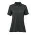 Women's Volante H2X-DRY Polo - A women's short-sleeve polo in dark grey, featuring a classic collar and three buttons, with a logo on the chest.