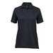 Women's Nevada Micro Pique Polo - A women's navy blue micro pique polo shirt featuring a classic collar and button placket, with a logo on the chest.