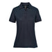 Women's Sonora H2X-Dry Polo - A dark navy women's polo shirt with a collared neck and short sleeves. It features buttons and a logo.