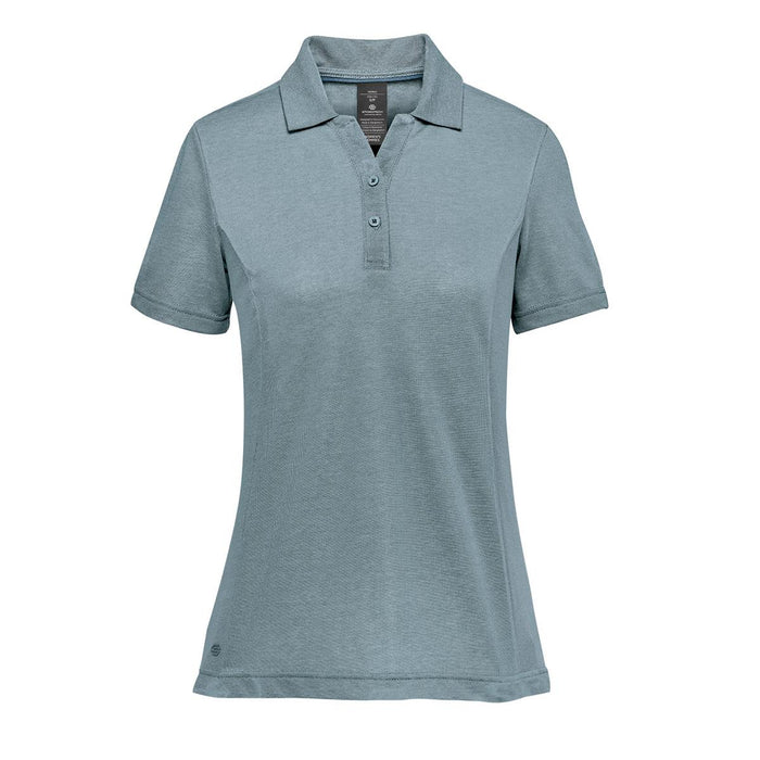 Women's Sonora H2X-Dry Polo - A women's polo shirt in light blue, featuring a classic collar and a small logo on the front.