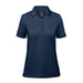 Women's Monterey Polo - A women's polo shirt in navy blue with a classic collar, short sleeves, and a discreet logo.