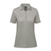 Women's Monterey Polo - A women's polo shirt in a light grey colour. It features a collar, short sleeves, and has a branding logo.
