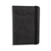 Traveller Passport Wallet - A black passport wallet featuring a secure elastic band and embossed "PASSPORT" detail on the front.