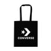 Colourful Calico Tote Bag - A black tote bag with a logo featuring a star and arrow, labelled "CONVERSE". It has shoulder-length straps.