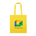 Colourful Calico Tote Bag - A yellow tote bag with short handles and a logo design featuring a camera icon and text.