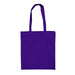 Colourful Calico Tote Bag - A purple calico tote bag with two handles and a simple, unadorned design. It features a logo on one side.