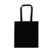 Colourful Calico Tote Bag - A black tote bag with two handles and a blank surface, featuring a logo on one side.