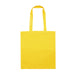 Colourful Calico Tote Bag - A vibrant yellow tote bag with two handles, featuring a plain design and a logo.