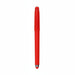 Fidget Gel Pen - A red fidget gel pen with a glossy finish and a silver accent, featuring a clip and a rubber tip.